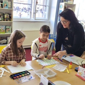 Únorová dílnička v knihovně Fotka 13