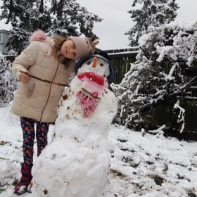 Nejoriginálnější sněhulák - Dorka (3.B) Fotka 32