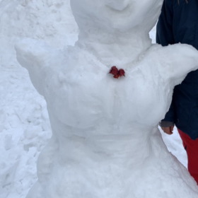 Nejoriginálnější sněhulák - Sněhulačka Lina (3.B) a Ella (6.A) Fotka 31